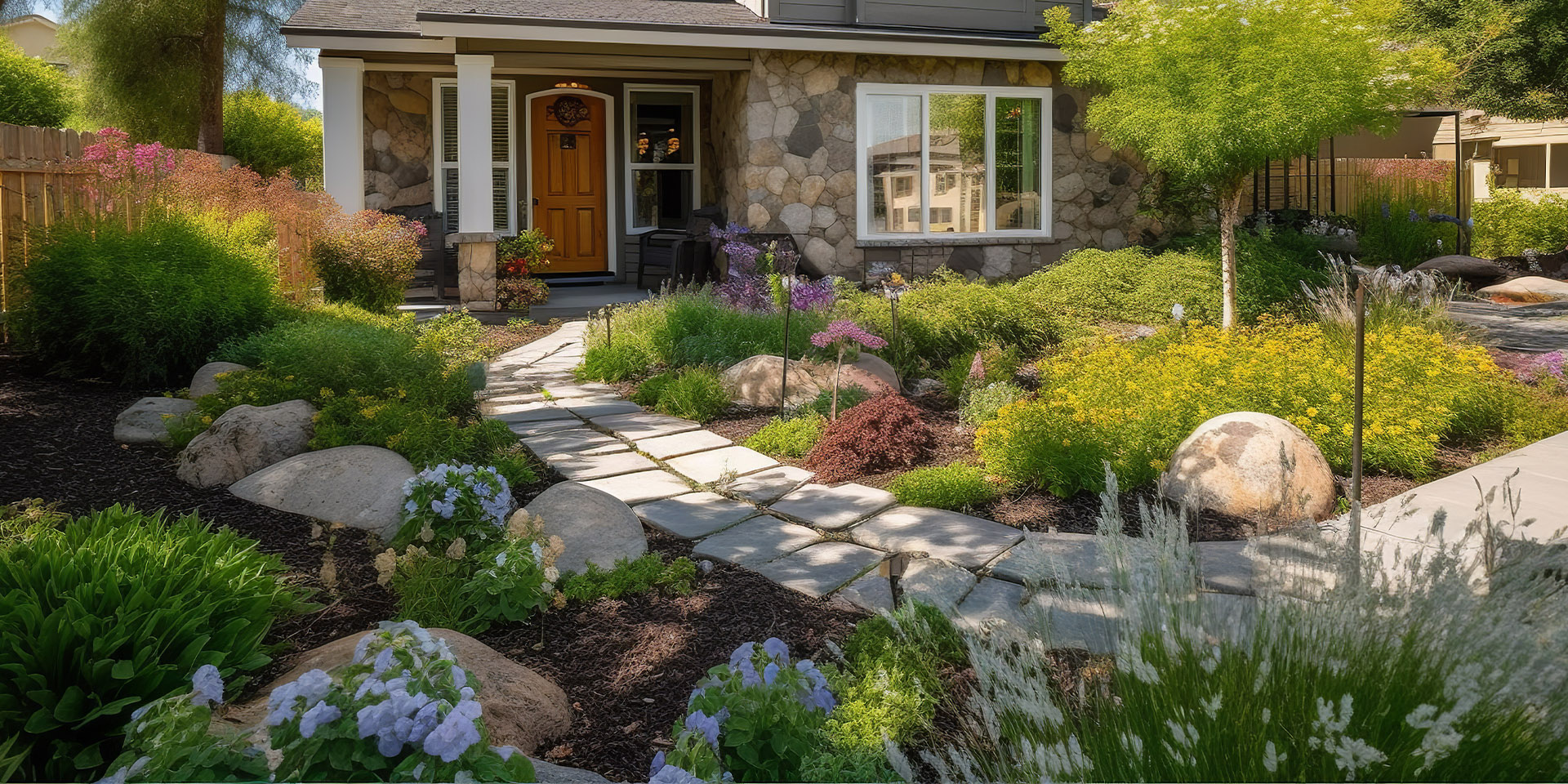 Millcreek Gardens-Salt Lake City-Utah- Tips for Designing a Stunning Front Yard-front yard pathway